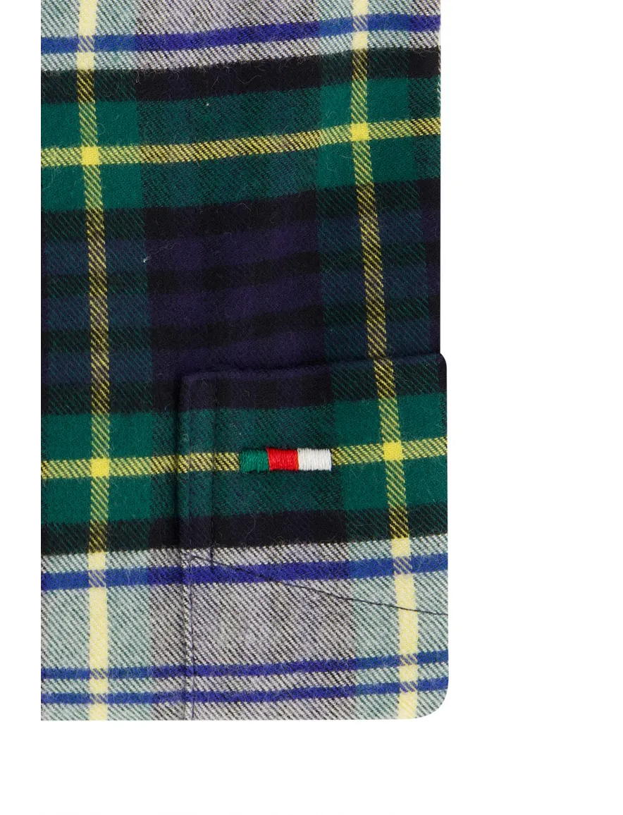 Portofino overhemd groen regular fit