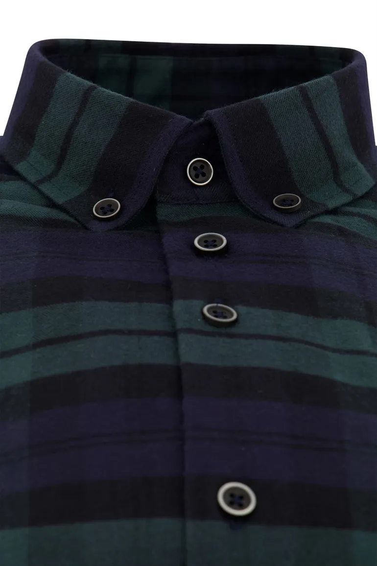Portofino overhemd donkerblauw regular fit