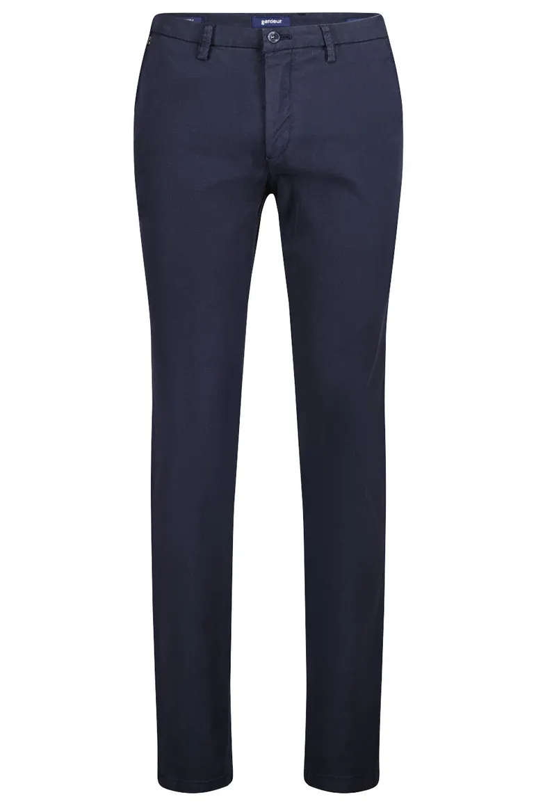 Gardeur Savage chino donkerblauw lyocell effen