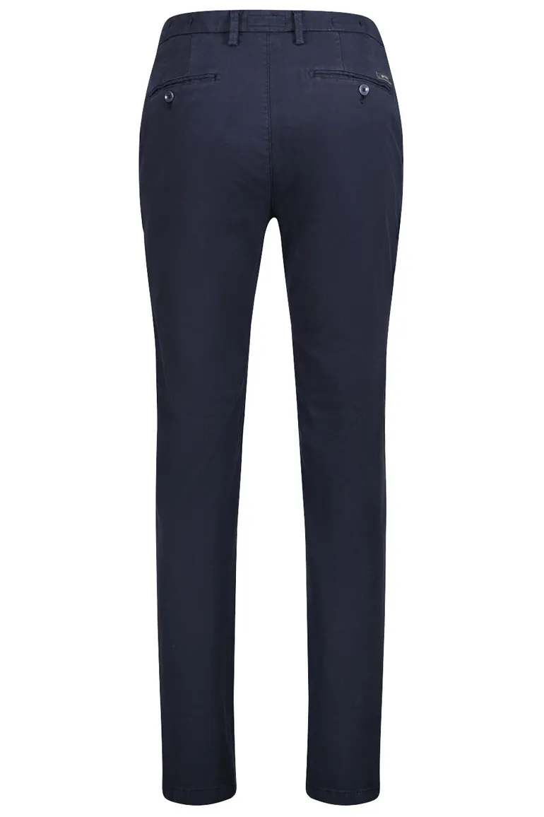 Gardeur Savage chino donkerblauw lyocell effen