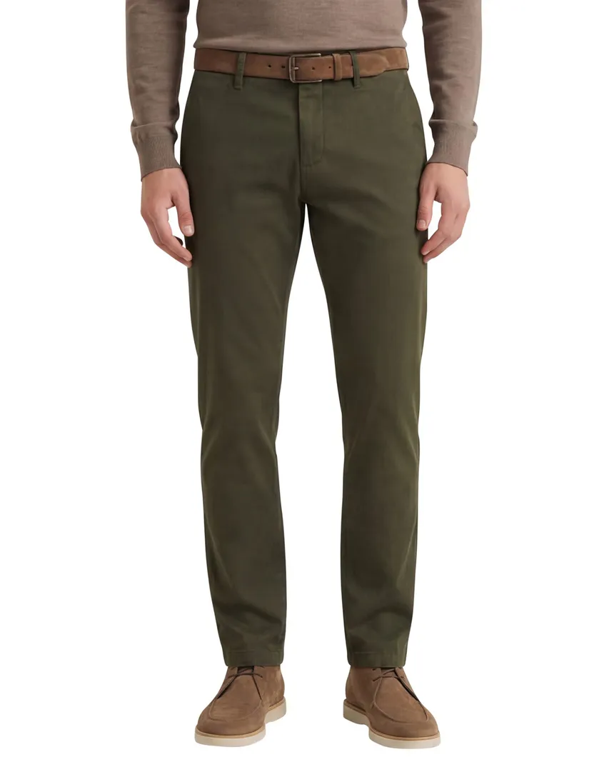 Gardeur Savage chino legergroen lyocell effen