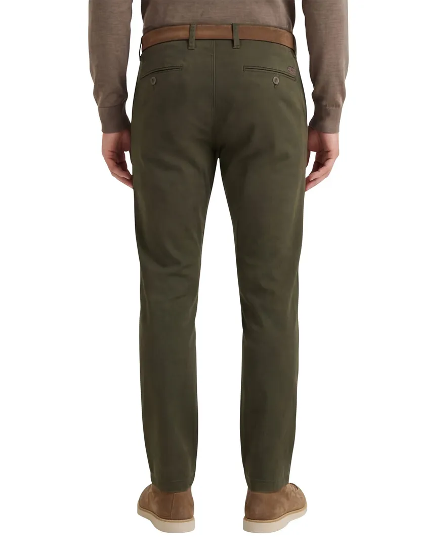 Gardeur Savage chino legergroen lyocell effen