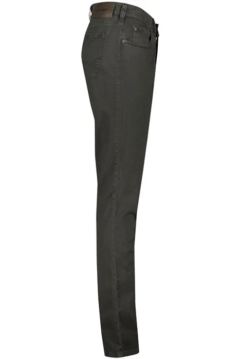 jeans Gardeur groen effen katoen Bill-3
