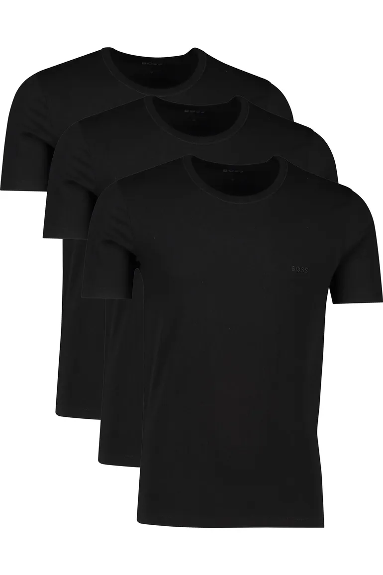 Hugo Boss Black t-shirt zwart classic fit 3-pack