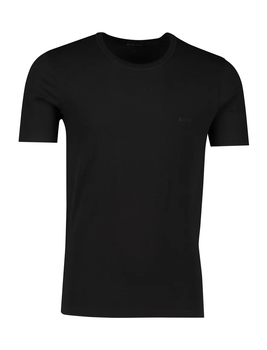 Boss TShirt RN Classic t-shirt zwart katoen 3-pack
