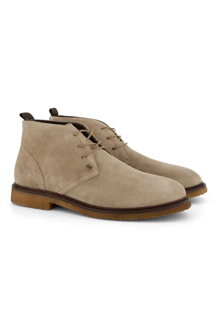 Rehab hoge sneakers grijs effen leer
