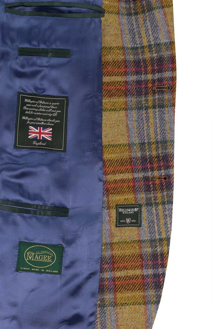 Wellington of Bilmore colbert london PA geel geruit lamswol normale fit