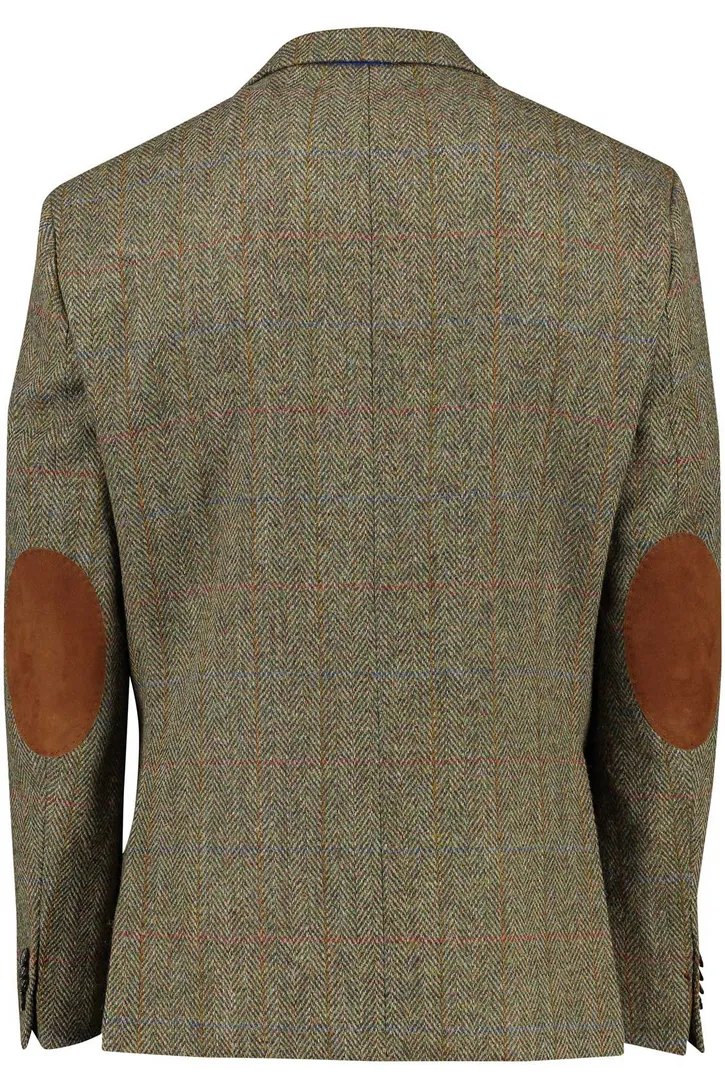Wellington of Bilmore colbert khaki geruit London wol normale fit