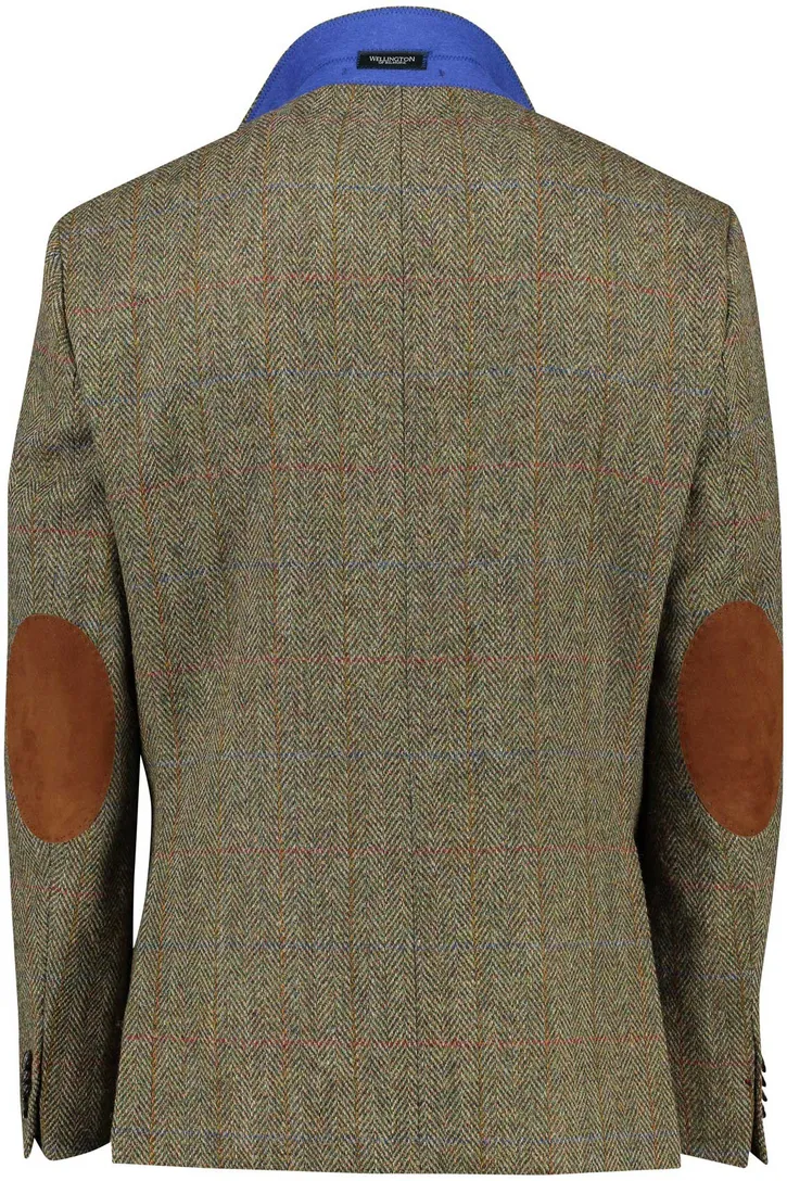 Wellington of Bilmore colbert khaki geruit London wol normale fit