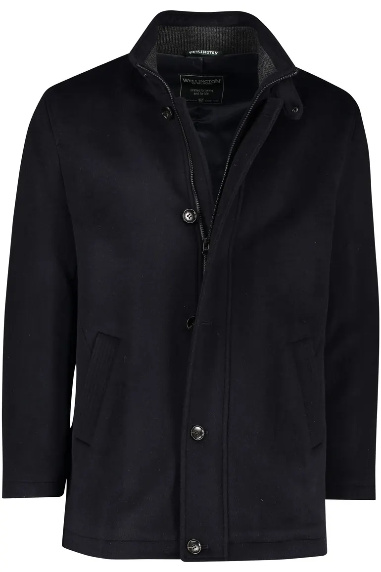 Wellington of Bilmore winterjas mantel jas donkerblauw