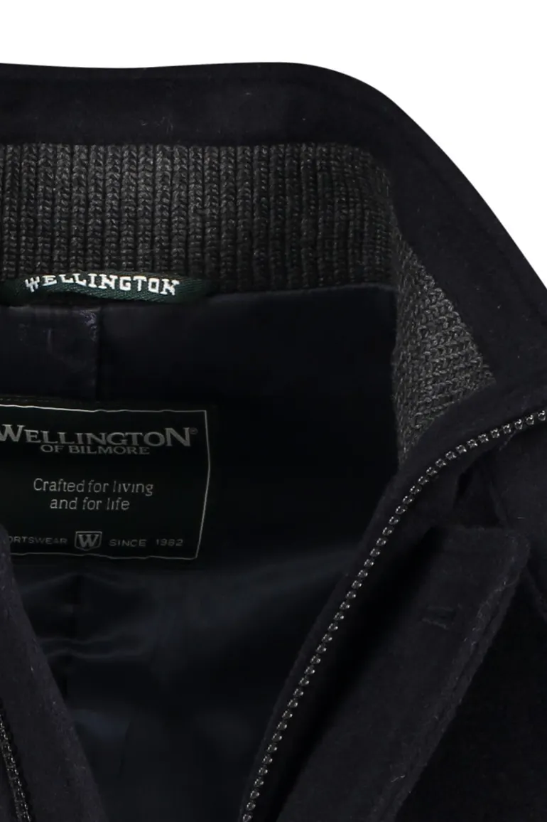 Wellington of Bilmore winterjas mantel jas donkerblauw