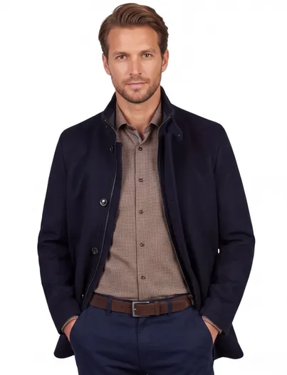Wellington of Bilmore Wellington of Bilmore winterjas mantel jas donkerblauw