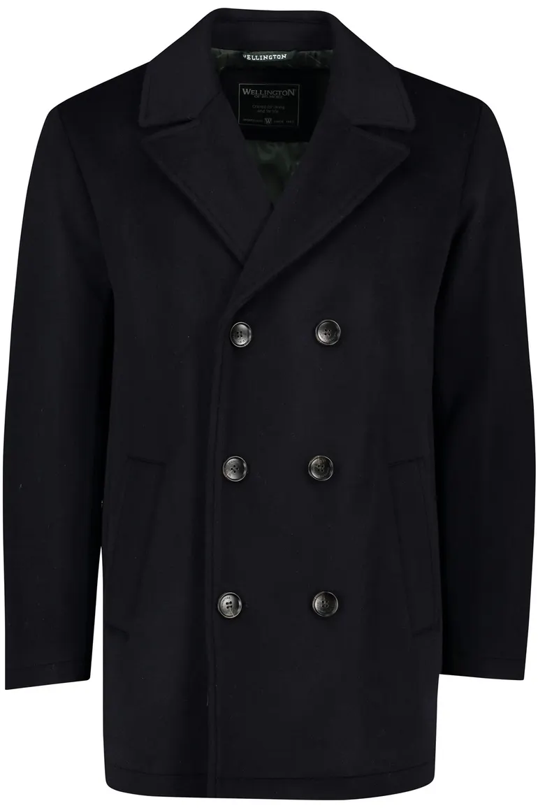Wellington of Bilmore winterjas donkerblauw effen