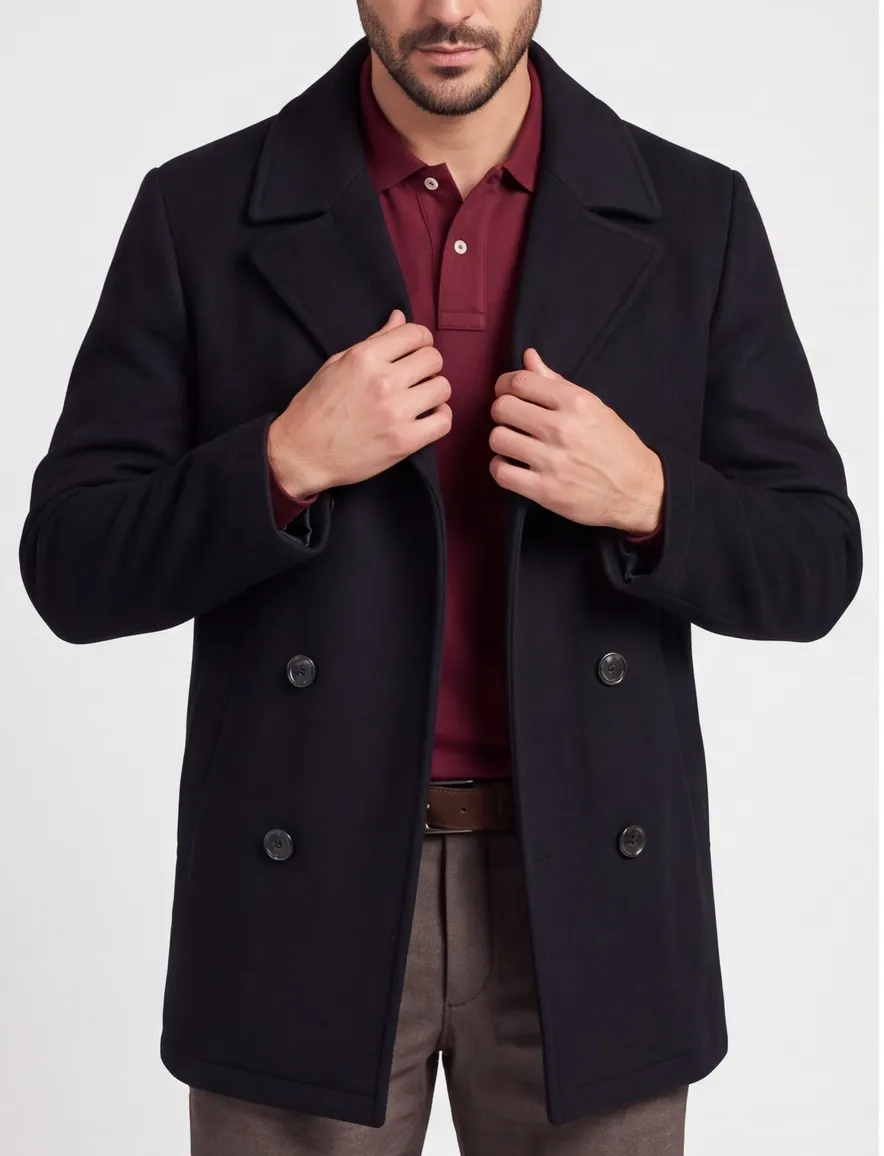 Wellington of Bilmore winterjas donkerblauw effen