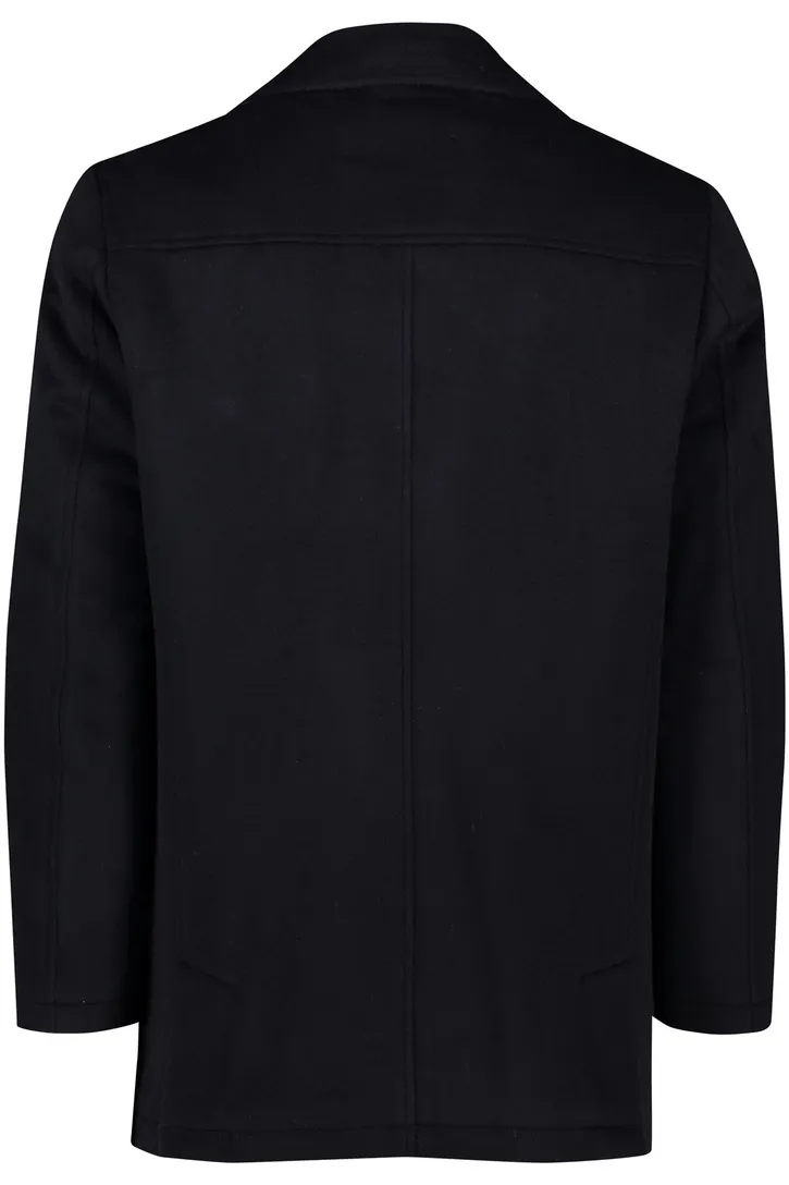 Wellington of Bilmore winterjas donkerblauw effen wol
