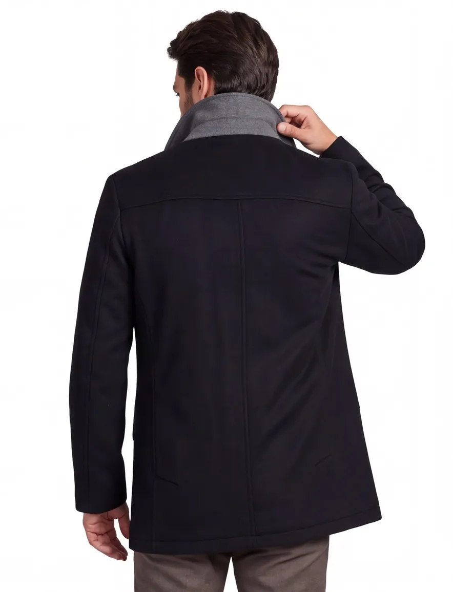 Wellington of Bilmore winterjas donkerblauw effen