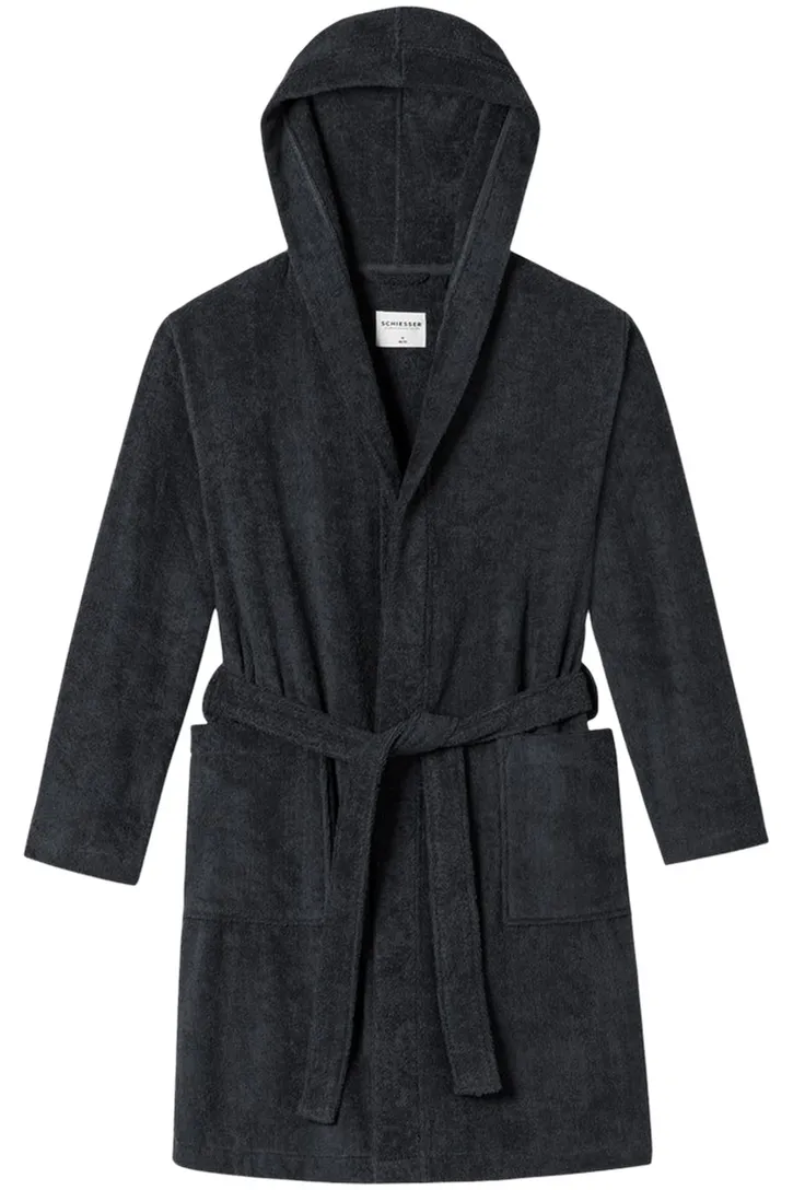 Schiesser badjas heren Essentials antraciet