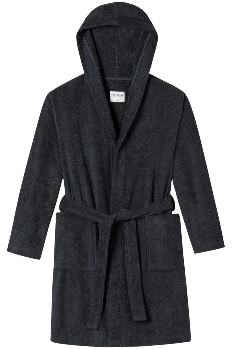 Schiesser badjas heren Essentials antraciet