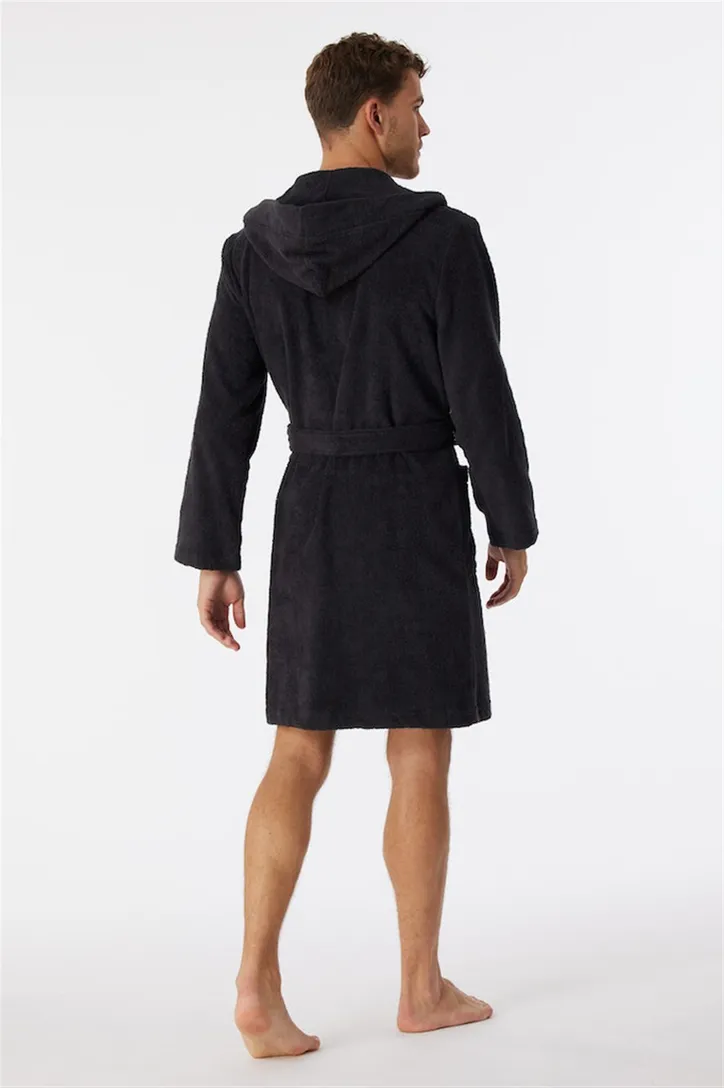 Schiesser badjas heren Essentials antraciet
