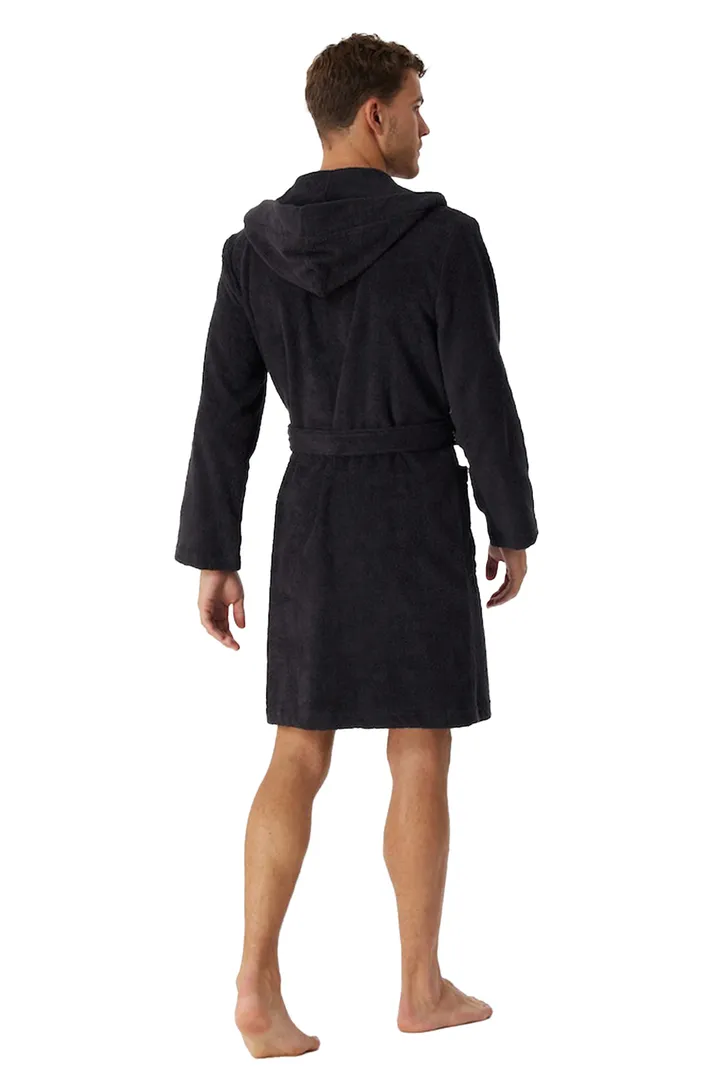 Schiesser badjas heren Essentials antraciet