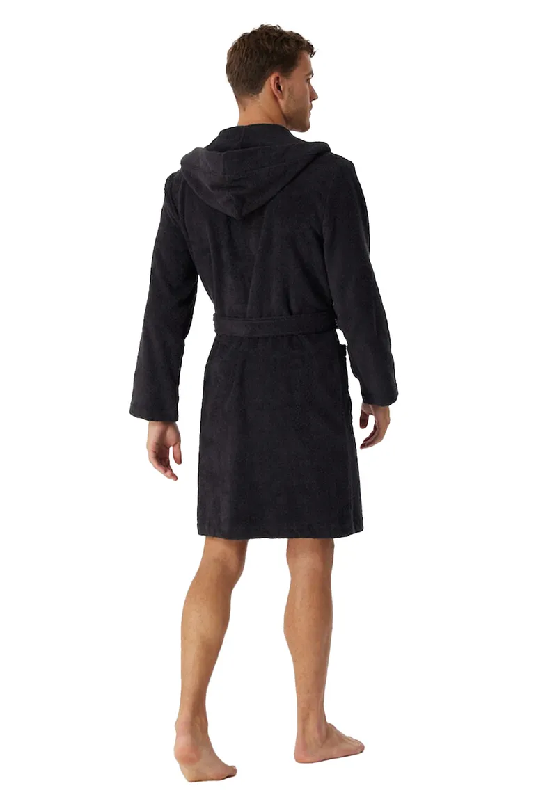 Schiesser badjas heren Essentials antraciet
