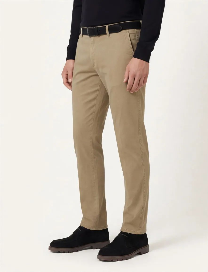 Brax katoenen broek beige effen SILVIO