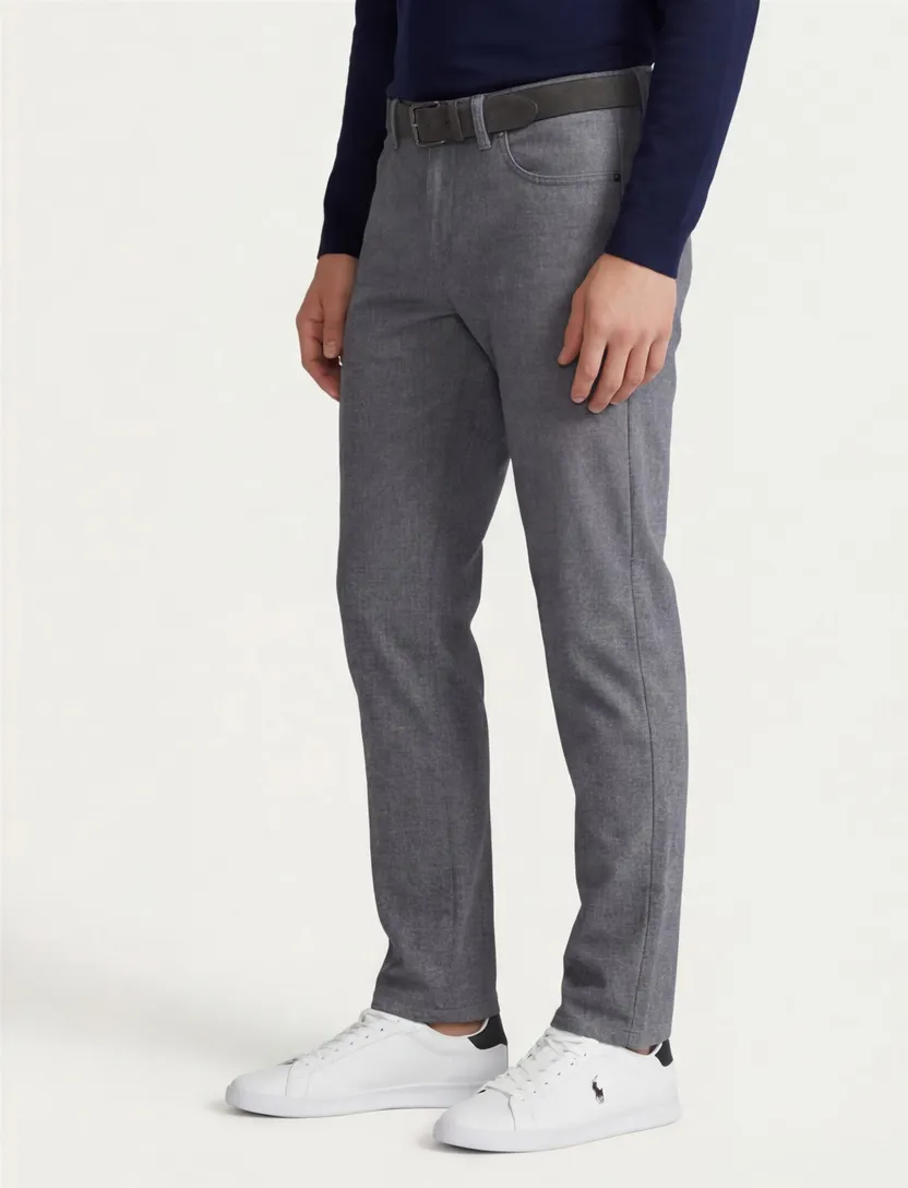 Brax Chuck modern fit broek grijs katoen
