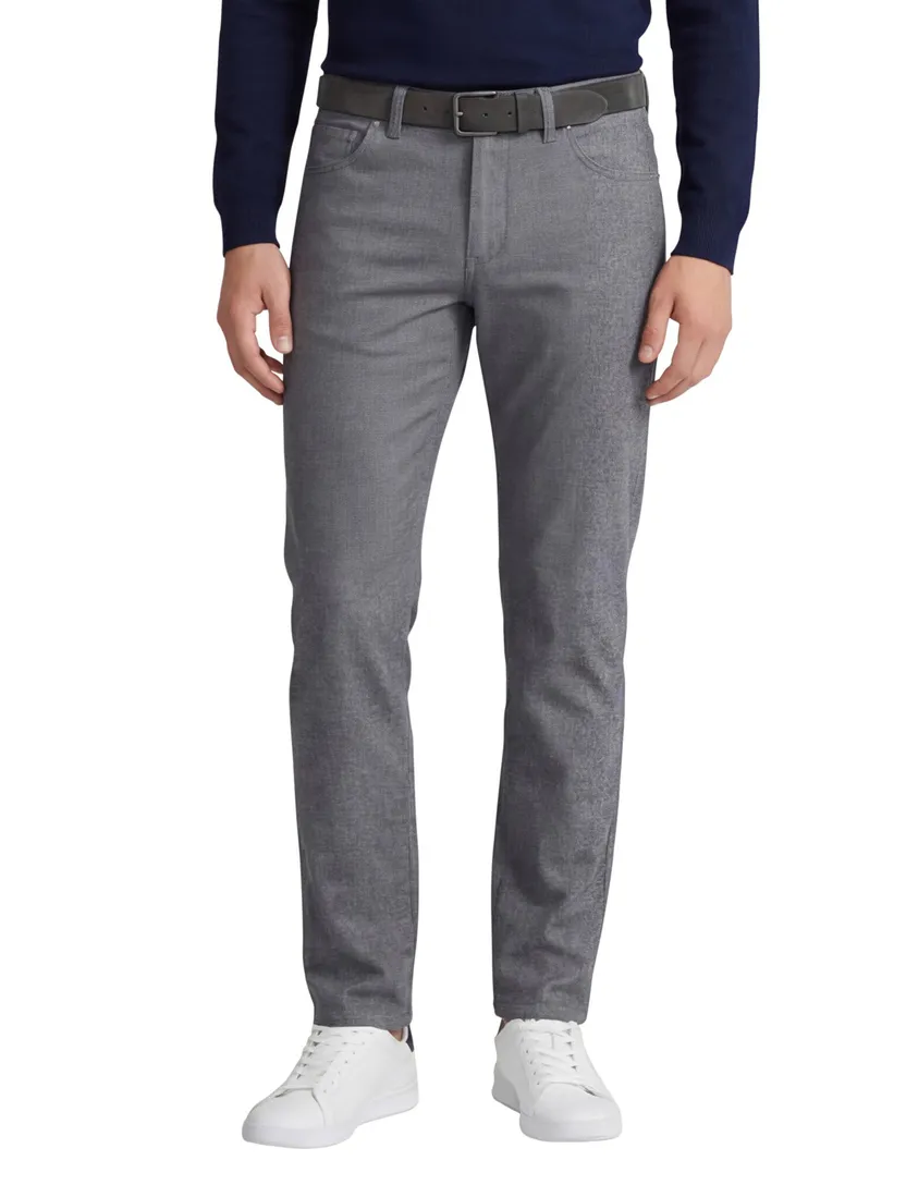 Brax Chuck modern fit broek grijs katoen