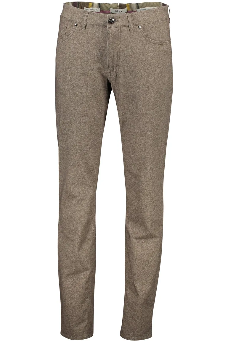 Brax 5-pocketk bruin Chuck Modern Fit gemeleerd