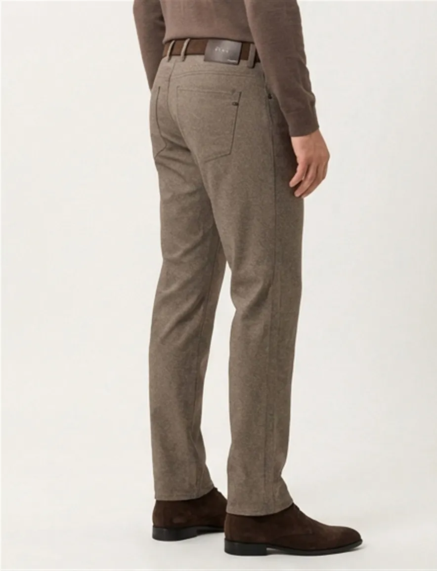 Brax 5-pocketk bruin Chuck Modern Fit gemeleerd