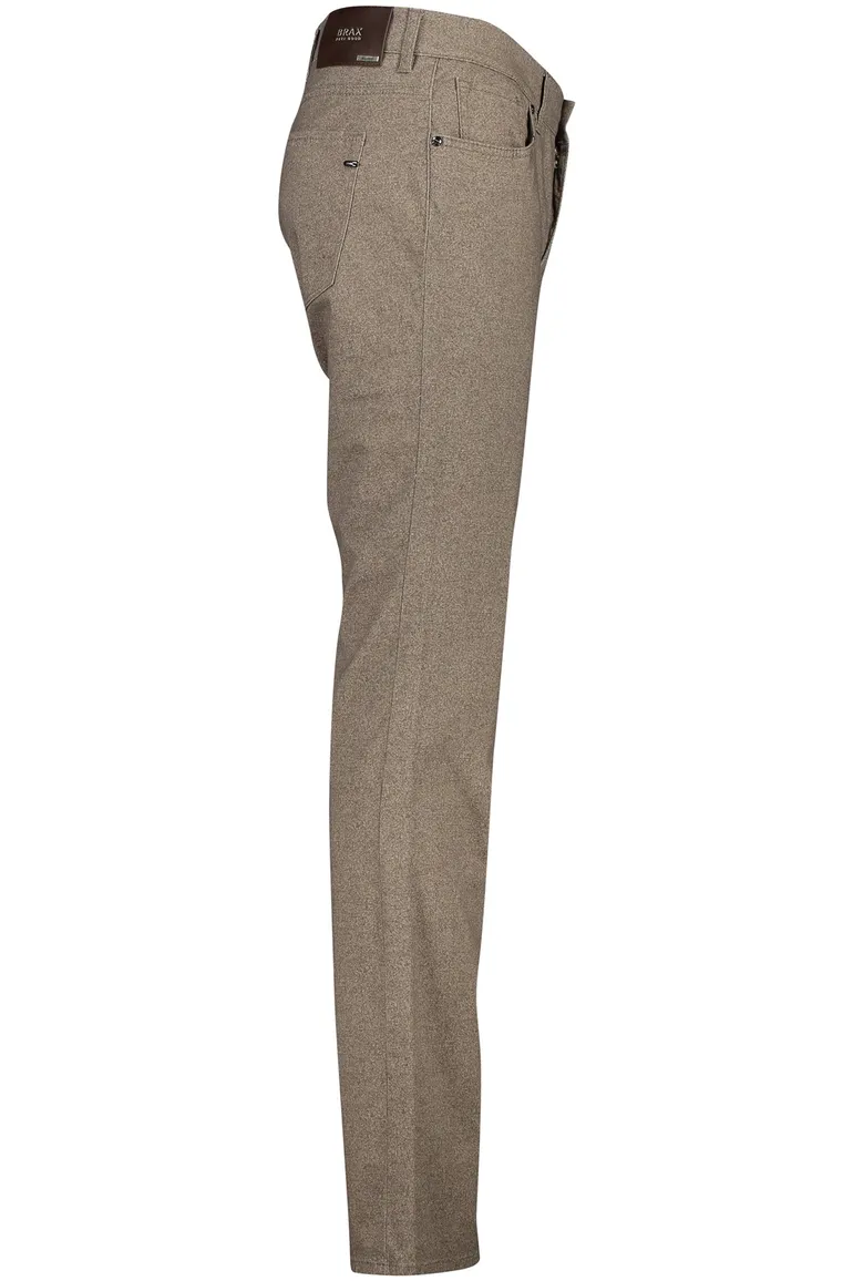 Brax 5-pocketk bruin Chuck Modern Fit gemeleerd