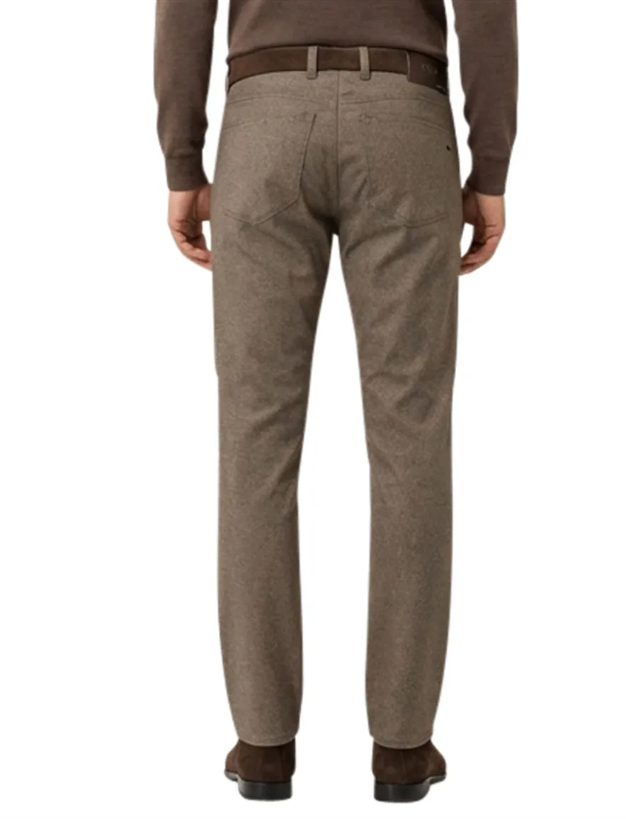 Brax 5-pocketk bruin Chuck Modern Fit gemeleerd