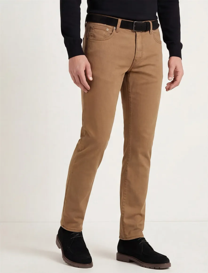 Brax 5-pocket bruin Chuck katoen