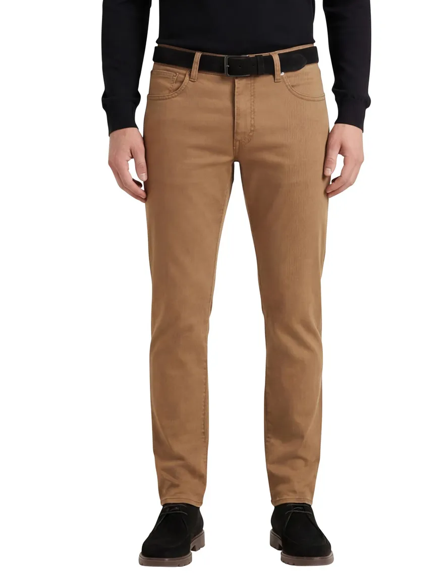 Brax 5-pocket bruin Chuck katoen