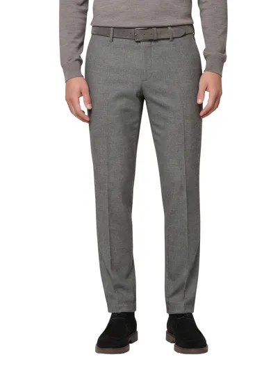 Brax Brax katoenen broek grijs gemêleerd katoen