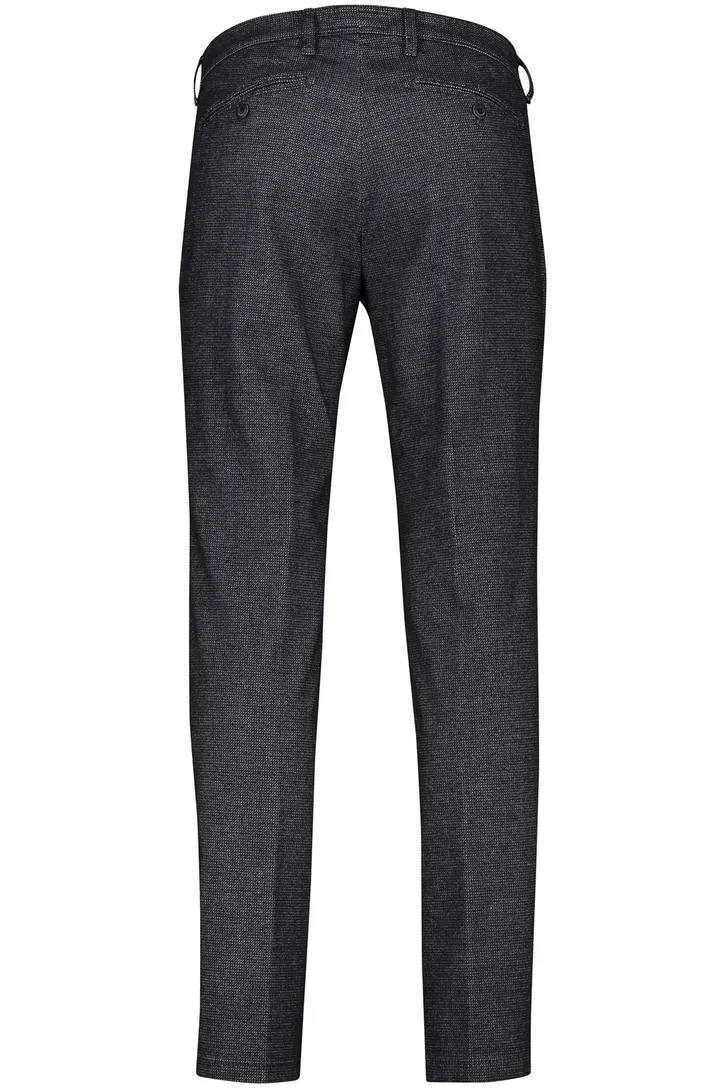 Brax katoenen broek Felix zwart gemêleerd modern fit