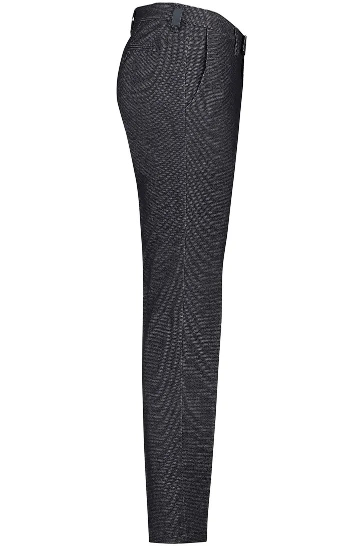 Brax katoenen broek Felix zwart gemêleerd modern fit
