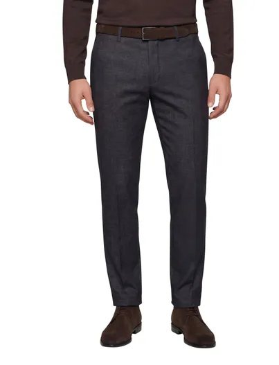 Brax Brax modern fit broek zwart gemêleerd katoen Felix