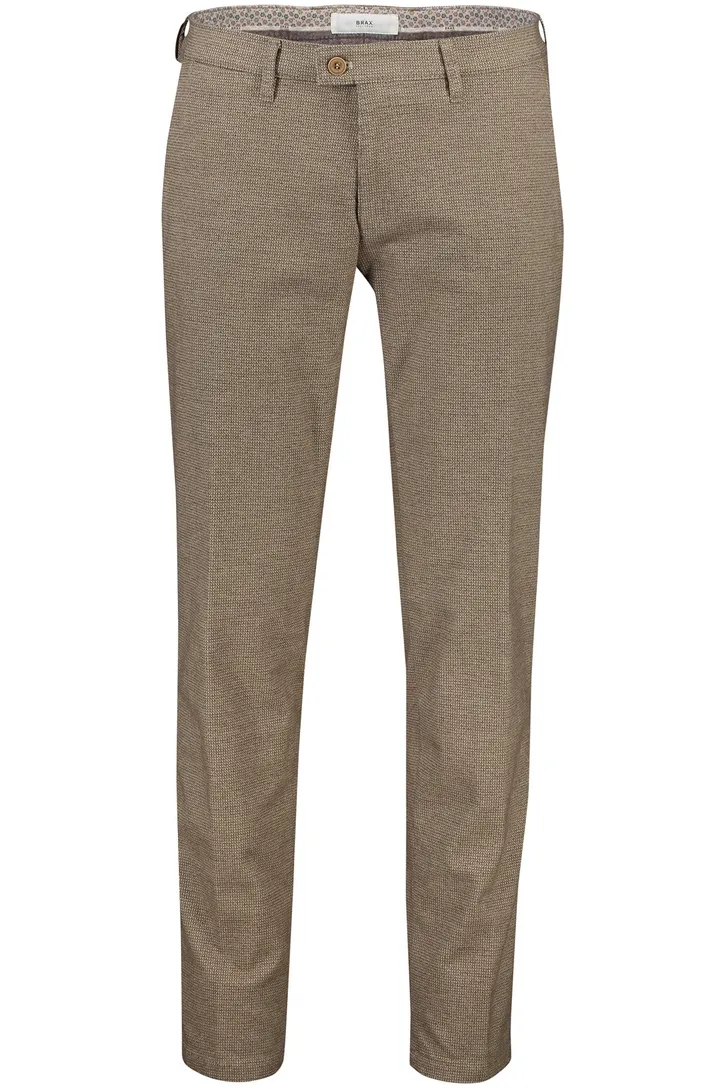 Brax katoenen broek camel gemêleerd katoen Felix