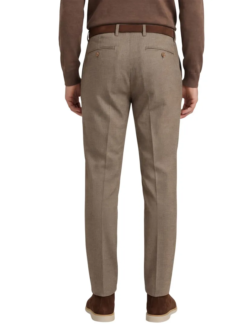 Brax katoenen broek camel gemêleerd katoen Felix