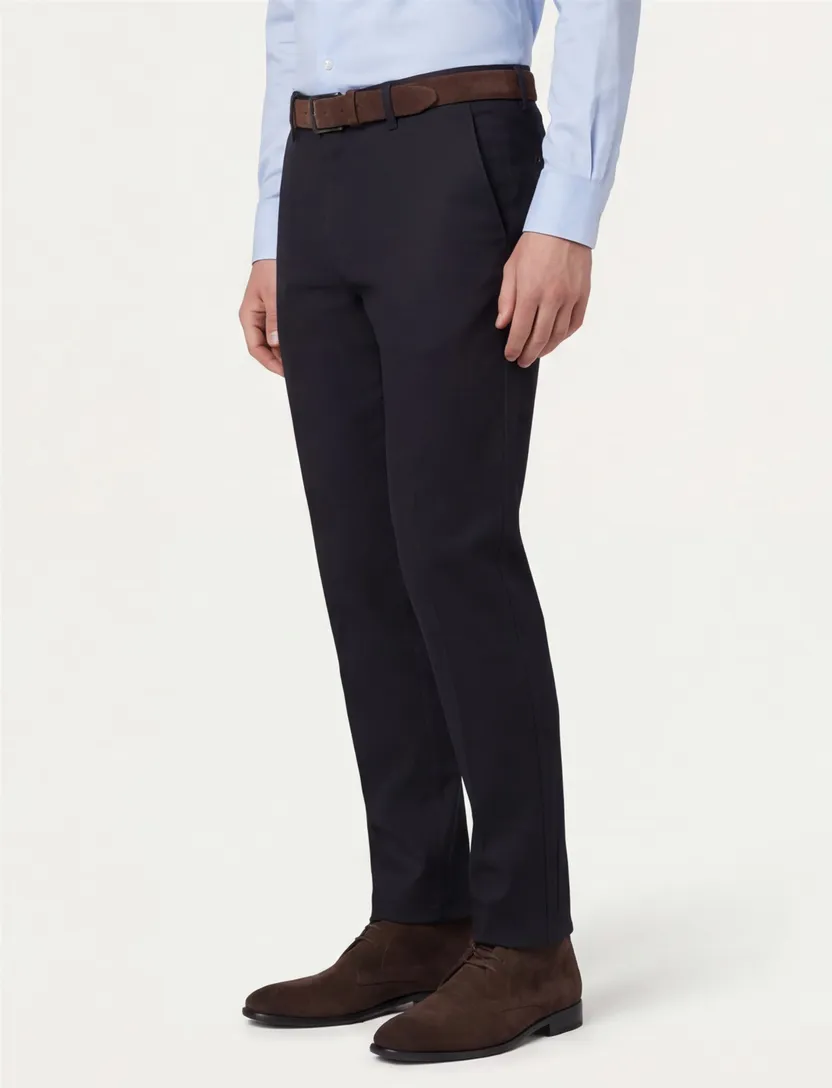Brax katoenen broek Felix modern fit zwart geprint katoen