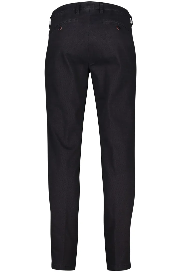 Brax katoenen broek Felix modern fit zwart geprint katoen
