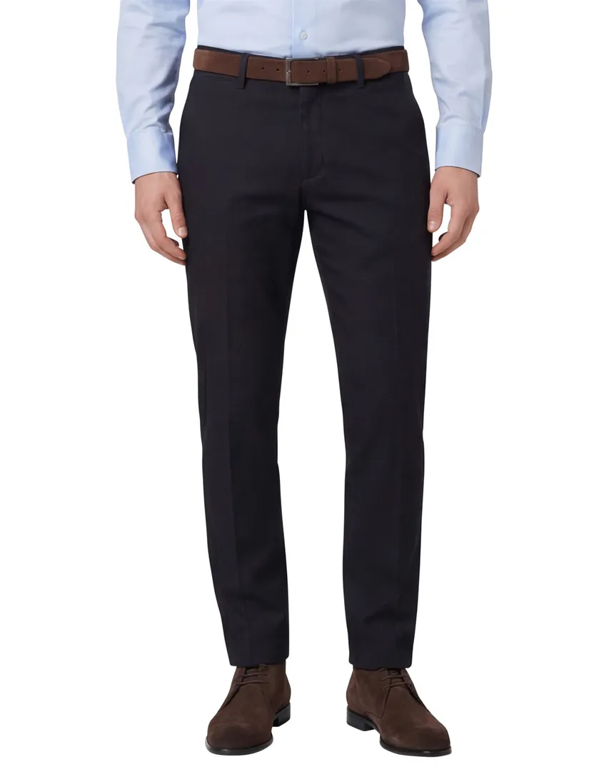 Brax katoenen broek Felix modern fit zwart geprint katoen