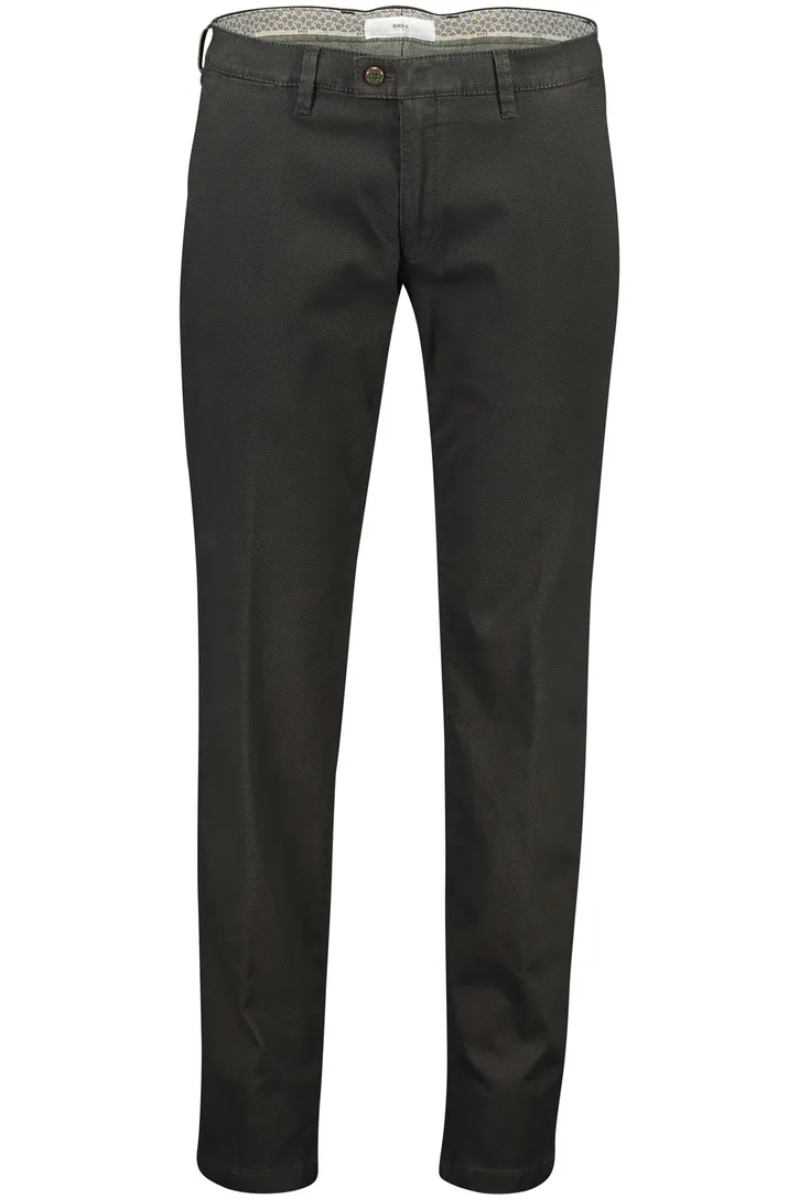 Brax broek modern fit groen geprint Felix katoen
