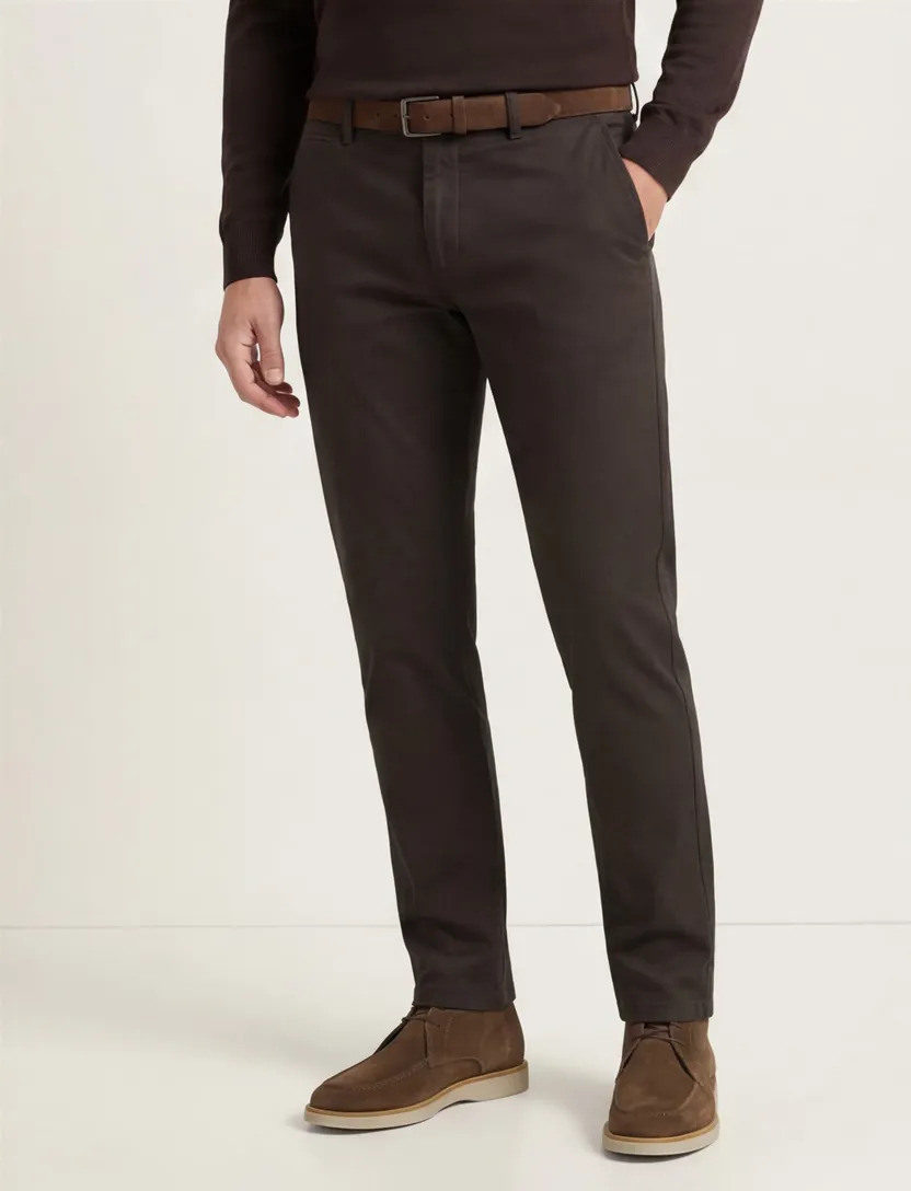 Brax broek modern fit groen geprint Felix katoen