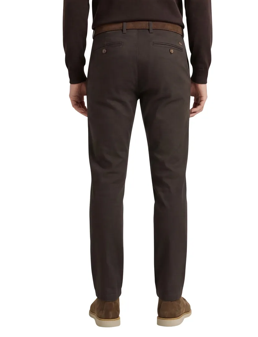 Brax broek modern fit groen geprint Felix katoen