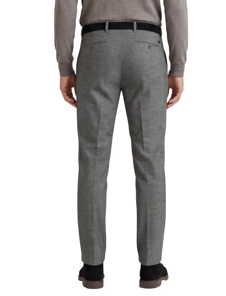 Brax katoenen broek modern fit grijs gemêleerd