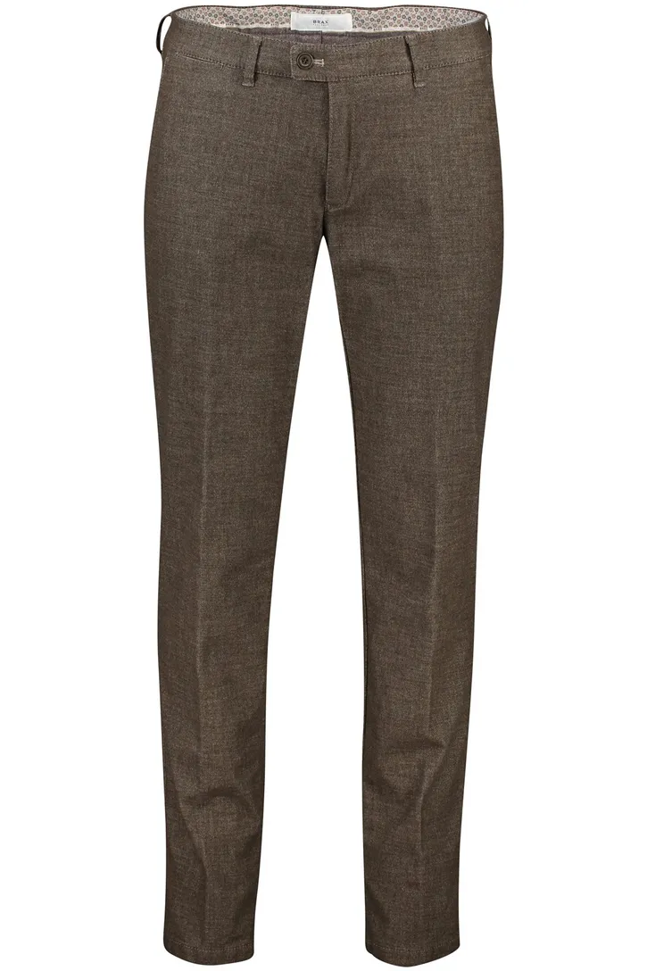 Brax katoenen broek bruin gemêleerd katoen Felix modern fit
