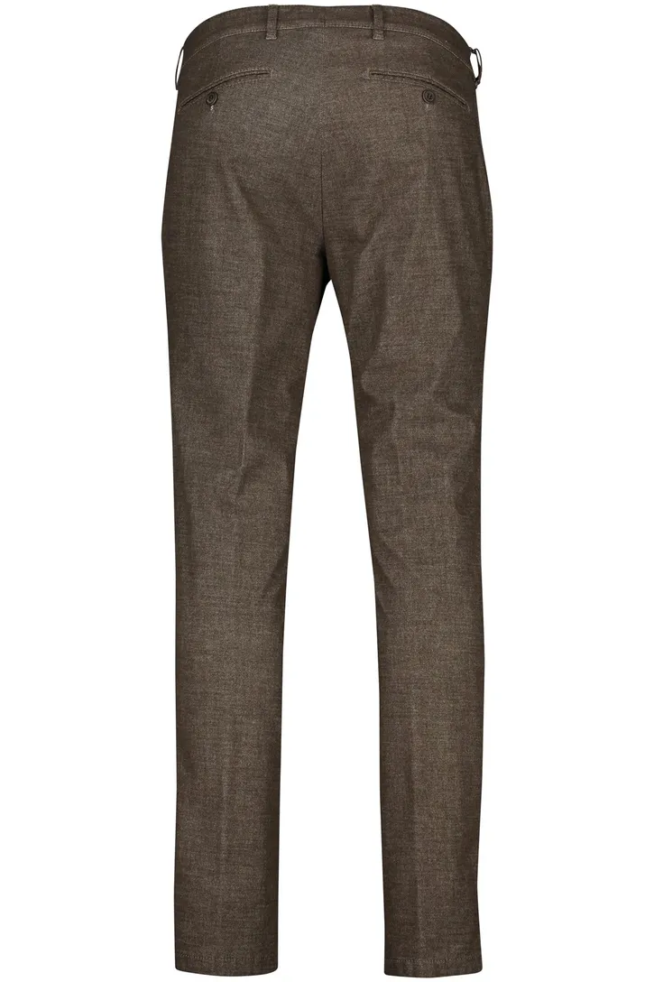 Brax katoenen broek bruin gemêleerd katoen Felix modern fit