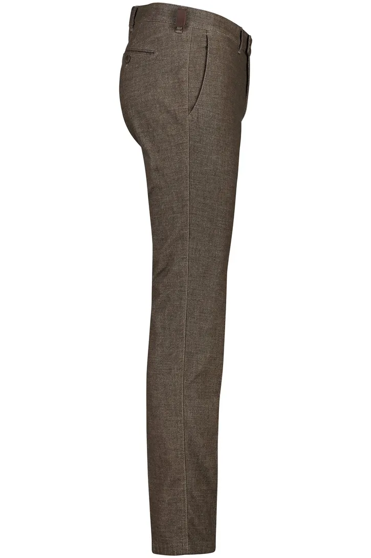 Brax katoenen broek bruin gemêleerd katoen Felix modern fit